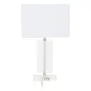 Interiors by Premier Table Lamp Helma Glass Base Clear/White H:40cm image 0
