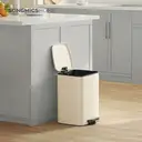 SONGMICSHOME  20L Trash Can, Kitchen Garbage Can, Soft Close and Stays Open, Sand Beige image 4