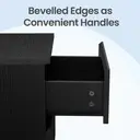 Ochama x SONGMICS Set of 2 Nightstands with Charging Station, Bedside Tables, Side End Tables with 3 Drawers, for Bedroom, Black image 7