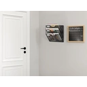 Senhoglb Porte-documents mural A4 à 3 compartiments en maille, Noir, Offre Nouvel An, Idée cadeau image 5