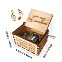 Alphynix 1pc "You Are My Sunshine" Music Box, Hand-Cranked Wooden Keepsake with Laser Engraved Lyrics, Vintage Musical Gift for Loved Ones image 3