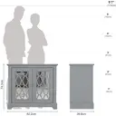 Galano Novara 2 Door Sideboard – Modern Storage Cabinet with Adjustable Shelves, Freestanding Console for Living Room, Hallway & Kitchen – Cool Grey image 2