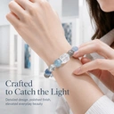 VoxorAI L8 [Orchidée de neige] Bracelet en cristal, Collier et bracelet en perles originaux faits main à faire soi-même pour chance et richesse, Style haut de gamme tendance luxe discret image 7