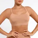 Feelingirl Everyday Seamless Wireless Invisible Square Neck Full Cover Homewear Bra for Women XL Skin, Couple Gift Perfect Gift image 0