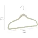 ANQI Velvet, Non-Slip Suit Clothes Hangers, Ivory/Beige- Pack of 30 image 1