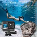 SJCAM SJ4000 Caméra d'action double écran 4K - Écran LCD 2,0 pouces et écran selfie 1,3 pouce - Grand angle 170° - Stabilisation EIS - Étanche 30 m - 80 min d'enregistrement - Photo 16 MP - 5,9 x 4,2 x 3 cm image 4