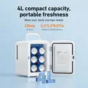 AstroAI Mini Fridge, 4Liter / 6Can AC/DC Portable Thermoelectric Cooler & Warmer for Skincare, Beverage, Food, Home, Office and Car, ETL Listed – White image 1