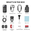 SJCAM C200 Pro 4K Action Camera with 6-Axis EIS Stabilization 1.3 Inch Touch Screen 95 Mins Recording 5m Naked Waterproof 40m with Case Ultra Compact 6.8×3.4×2.7cm 20MP Photo Fast 5GHz WiFi to Phone Slow Motion for Vlogging Motorcycle Outdoor Sports image 10