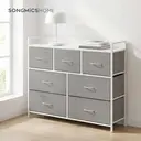 Ochama x SONGMICS Chest of Drawers, Dresser, Bedroom Furniture, Metal Frame, 7 Drawers, Modern, Dove Grey and Cloud White image 4