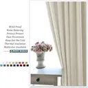 PONY DANCE Blackout Curtains with Eyelet, 2 Panels W140 x L245cm(W55 x L96inch), Light Beige image 5
