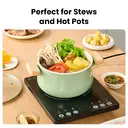 ochama 2000W Induction Hob with Touch Control, Durable Glass Panel, 10 Power Levels & 6 Functions, Electric Stove for Home Cooking, Induction Cooktop image 6