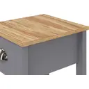 Galano Lilly Bedside Table - Slim Side Table with Storage, Organizer and Cabinet for Bedroom, Hallway or Entryway – Cool Grey/Beaufort Oak image 7