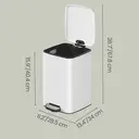 SONGMICSHOME  20L Trash Can, Kitchen Garbage Can, Soft Close and Stays Open, White  image 2