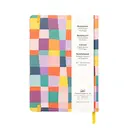 Jubiluu Carnet A5 à couverture rigide texturée, à lignes - 96 feuilles (papier offset 100 g/m²) - Marque-page et bande élastique - Carnet à lignes crème classique pour l'écriture, l'école et le bureau - Patch de couleur image 6