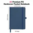 Jubiluu Carnet cartonné A6 premium avec marque-page, pages lignées, 100 g/m² - Bleu marine foncé image 2