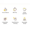 Bear Juicer – Freshly squeezed orange juice, healthy in every sip! Effortlessly extracts juice with just 30W low power, rich in vitamin C, perfect for home and on-the-go use. image 8