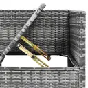 Lounge set, garden furniture set, ratten sofa, seating group, patio furniture, grey image 6