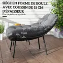 Outsunny Salon de Jardin extérieur en résine tressée 2 personnes ensemble de meubles de jardin coussins de 15 cm d'épaisseur cadres en acier pour balcon terrasse patio, gris image 2