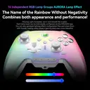 BIGBIG WON Rainbow 3 draadloze controller 2000 Hz pollingsnelheid capacitieve joystick 16 mechanische knoppen 14 aanpasbare RGB-lampen 6-assige gyrosensor schakelbare Hall-/microschakelaar-trigger 3,5 mm audioaansluiting gamepad voor pc/Switch2/iOS/Android image 5