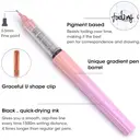 WRITECH Liquid Ink Rollerball Pens: 0.5mm Black Pens Quick Dry No Bleed Roller Pens Pack of 8(Gradient) image 2