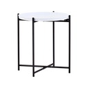 Interiors by Premier Trosa Side Table Round Black/White image 2