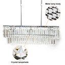 Homary Luxury Radiant Prismatic Clear Crystal 3-Light Pendant Light in Chrome image 0