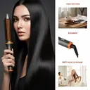 RAF Brosse à boucler lissante 2-en-1 60 W chauffage PTC rapide revêtement céramique pour femmes coiffage quotidien à domicile image 5