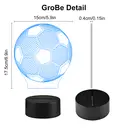 Vivreal 3D LED Illusion Football Night Light with Remote 16 Color with Acrylic Flat & ABS Base & USB Charger, New Year Sale , Top gift picks image 9