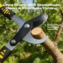 GARTOL Taille-branche à lames franches 66 cm, haute résistance – coupe-branches avec lame en acier SK5, poignées absorbant les chocs, capacité de coupe jusqu’à 4 cm, taille-branches de jardin durable image 2