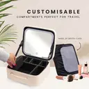 SENSSE Glow Up Vanity Case – LED Light Mirror, Organised Beauty Storage, Portable Travel Design – Blush Pink SNSEVC01, Top Gift Picks image 2
