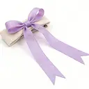 JU7CER 2-piece Princess Snow Tulle Fishtail Ribbon Set [Lavender Purple] 2.5cm x 18m Bow-Style Wavy Tulle Plain Silk Ribbon Floral Packaging Material Ribbon image 1