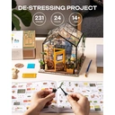 Robotime Rolife Cathy's Flower House DIY Dollhouse Kit 23.6 x 17.8 x 18cm 1PC,Home decoration, bookshelf decoration,Craft Gifts for Adults and Teens,Educational toys image 5