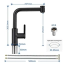 Mitigeur de Cuisine 2 Modes de Jet avec Douchette Extractible image 3