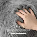 Phantoscope Faux Fur Pillow Cover Decorative Fluffy Throw Pillow Mongolian Soft Fuzzy Pillow Case Cushion Cover for Bedroom and Couch, Gray 18 x 18 Inches image 5