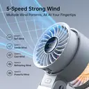 JISULIFE Life 7 Ventilateur portable 3-en-1 avec affichage LED - Blanc image 3