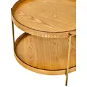 Interiors by Premier Side Table Viborg Round Natural 2 Shelf image 2