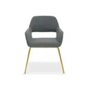 Interiors by Premier Dining Chair with Arms Stockholm Grey/Gold Effect image 0