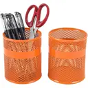 Senhoglb Mesh Pen Pot，Set of 2，Orange, New Year Sale , Top gift picks image 2