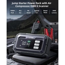 UTRAI JS-30 7000A Starthilfe Powerbank, 12V Autostarthilfe mit Luftpumpe Kompressor, OBD2 Fehlerauslesegerät, 160W DC Ausgang, LED Campinglicht & 18W Schnellladung – Für PKW, SUV, 14L Diesel & Hybrid image 1