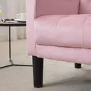 Fauteuil GRAVFORCE Wing pour Salon ou Chambre – Fauteuil Moderne et Confortable en Velours Rose Élégant, Capacité de Charge 136 kg image 2