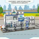 XINQIYUAN Qiyuan Jouet Éducatif Set de Blocs de Construction Magnétiques Commissariat 7.5cm 52pièces [Mélange aléatoire – Couleurs issues uniquement de la photo principale] image 3