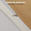 MENDALE Duvet Cover Set - Premium Bedding Set - 135*200 cm Duvet Cover with 75*50 cm Pillow Case - Soft Brushed Microfiber- Bown & Yellow image 8