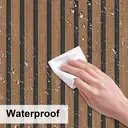 Murgall Black Slatted Wood Grain Peel and Stick Wallpaper 60x508cm 1 Roll image 3