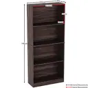Vida Designs Bookcase Cambridge 4 Shelves Walnut Large image 7
