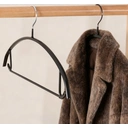 10 Cintres en Métal Ultra Fins avec Revêtement en Caoutchouc Antidérapant, Noir, pour Vêtements de Forme, Résistants et Robustes image 2