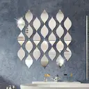 WhereHike Lot de 10 stickers miroir muraux en PVC Gouttes d’eau argentées - 15 x 8 cm image 2