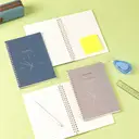 Deli Pure Time Series Lot de 4 carnets à spirale A5, papier ligné 70g/m² - 80 feuilles/160 pages image 5