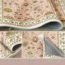 Area Rug Living Room Rugs: Floral Washable Rug Vintage Soft Boho Non-Slip Carpet Indoor Floor Stain Resistant Large Carpets for Bedroom Dining Room Farmhouse Nursery Hallway Home Office.35.8*59.8inch image 2