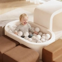 BanaSuper Coffret de jeu doux pour enfants, blocs de construction XXL en mousse pour tout-petits, pataugeoire en mousse pour bébé, blocs d’équilibre avec pataugeoire (sans balles), parc de jeux pour équilibre et ramassage, jouet Montessori image 4