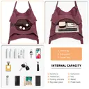 Kono Canvas Shoulder Tote Bag, Vintage Hobo Handbag for Women, Casual Top Handle Bag for Work School Travel Shopping Claret image 3